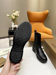 	 Kitlife Burberry Monogram Motif Brushed Leather Chelsea Boots in Black - 3