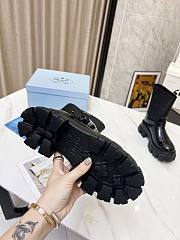 Kitlife Prada Black Logo Plaque Combat Boots 1 - 2