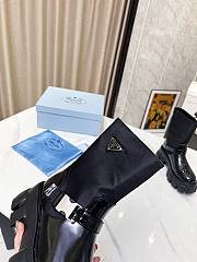 Kitlife Prada Black Logo Plaque Combat Boots 1 - 4