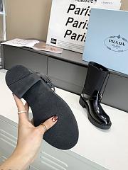 	 Kitlife Prada Black Logo Plaque Combat Boots 2 - 5