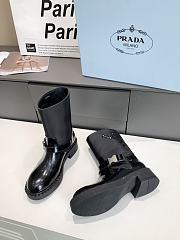 	 Kitlife Prada Black Logo Plaque Combat Boots 2 - 2
