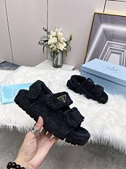 Kitlife Prada Logo Tery Cloth Sandals - White, Black, Pink, Blue - 4