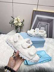 Kitlife Prada Logo Tery Cloth Sandals - White, Black, Pink, Blue - 2