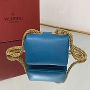 	 Kitlife Valentino ONE STUD NAPPA MICRO BAG WITH CHAIN ULTRA MARINE GREEN - 11x8x5cm - 5