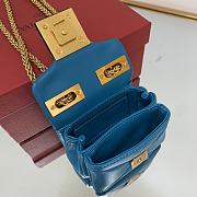 	 Kitlife Valentino ONE STUD NAPPA MICRO BAG WITH CHAIN ULTRA MARINE GREEN - 11x8x5cm - 3