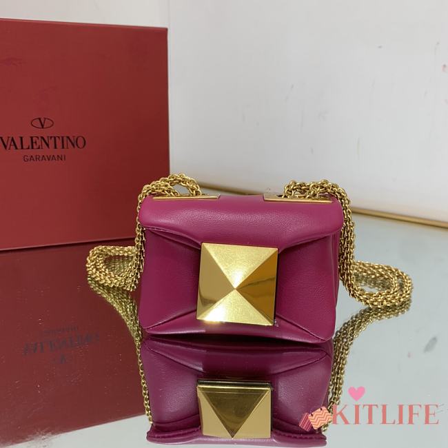 	 Kitlife Valentino ONE STUD NAPPA MICRO BAG WITH CHAIN BLOSSOM - 11x8x5cm - 1
