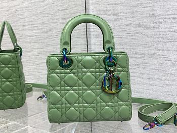 Kitlife Dior Lady Small Bright Green Cannage Lambskin - 20cm