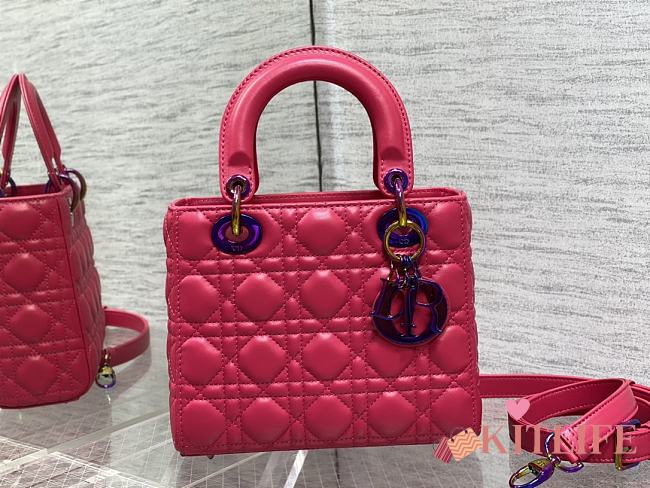 	 Kitlife Dior Lady Small Pink Cannage Lambskin - 20cm - 1