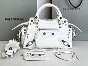 Kitlife Balenciaga NEO CAGOLE XS HANDBAG WITH RHINESTONES WHITE - 26x13x18cm - 1