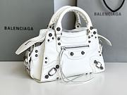 Kitlife Balenciaga NEO CAGOLE XS HANDBAG WITH RHINESTONES WHITE - 26x13x18cm - 5