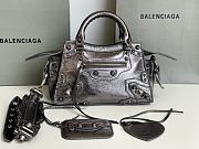 	 Kitlife Balenciaga NEO CAGOLE XS HANDBAG WITH RHINESTONES SILVER - 26x13x18cm - 1