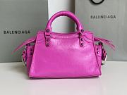 	 Kitlife Balenciaga NEO CAGOLE XS HANDBAG WITH RHINESTONES DARK PINK - 26x13x18cm - 4