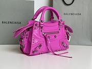 	 Kitlife Balenciaga NEO CAGOLE XS HANDBAG WITH RHINESTONES DARK PINK - 26x13x18cm - 3