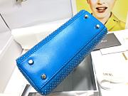Kitlife Dior Lady Mini Metallic Blue Gradient Lambskin with Bead Embroidery - 17×15×7cm - 3