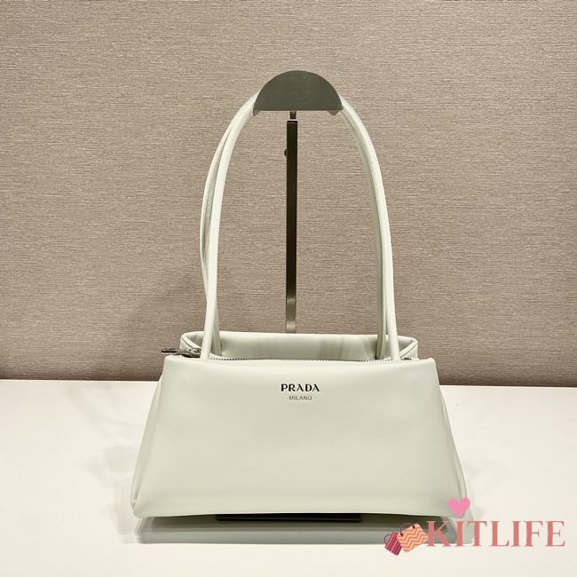 	 Kitlife Prada Small leather bag white - 1BA368 - 25x13.5x13cm - 1