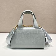 	 Kitlife Small leather top-handle bag blue - 1BB078 - 25x16x10cm - 4