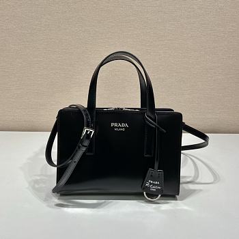 Kitlife Prada Re-Edition 1995 brushed-leather mini handbag black - 1BA357 - 22.5x15x6cm