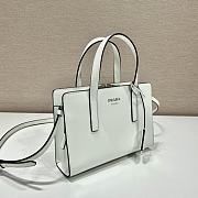 	 Kitlife Prada Re-Edition 1995 brushed-leather mini handbag white - 1BA357 - 22.5x15x6cm - 3