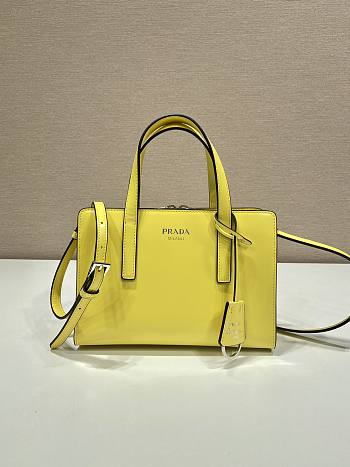 	 Kitlife Prada Re-Edition 1995 brushed-leather mini handbag yellow - 1BA357 - 22.5x15x6cm