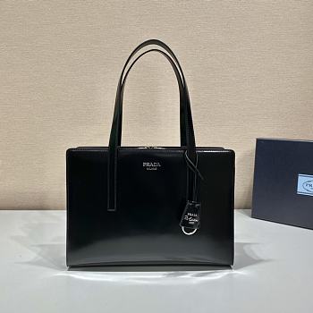 Kitlife Prada Re-Edition 1995 brushed-leather medium handbag black - 1BA350 - 30x21x8cm