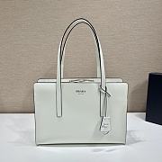 Kitlife Prada Re-Edition 1995 brushed-leather medium handbag white - 1BA350 - 30x21x8cm - 1