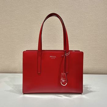 Kitlife Prada Re-Edition 1995 brushed-leather medium handbag red - 1BA350 - 30x21x8cm