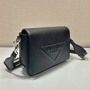 Kitlife Prada Saffiano leather shoulder bag black - 2VD046 - 26x18x6.5cm - 4