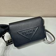 Kitlife Prada Saffiano leather shoulder bag black - 2VD046 - 26x18x6.5cm - 2