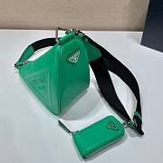 Kitlife Prada Triangle leather shoulder bag green - 1BH190 - 26x14x12 cm - 4