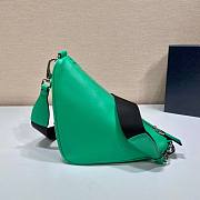 Kitlife Prada Triangle leather shoulder bag green - 1BH190 - 26x14x12 cm - 3