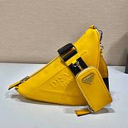 Kitlife Prada Triangle leather shoulder bag yellow - 1BH190 - 26x14x12 cm - 1