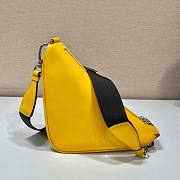 Kitlife Prada Triangle leather shoulder bag yellow - 1BH190 - 26x14x12 cm - 5