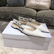 	 Kitlife Dior J'ADIOR SLINGBACK PUMP WHITE LEATHER - Flat,6.5cm,10cm  - 3