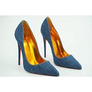 Kitlife Christian Louboutin So Kate Pump Blue Denim Gold  - 1