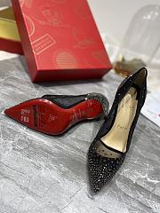 Kitlife Christian Louboutin Follies Strass Pumps - Irridescent suede calf, net and strass - 4