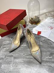 	 Kitlife Christian Louboutin Follies Strass Pumps Purple Irridescent suede calf, net and strass - 5