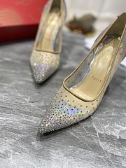 	 Kitlife Christian Louboutin Follies Strass Pumps Purple Irridescent suede calf, net and strass - 2