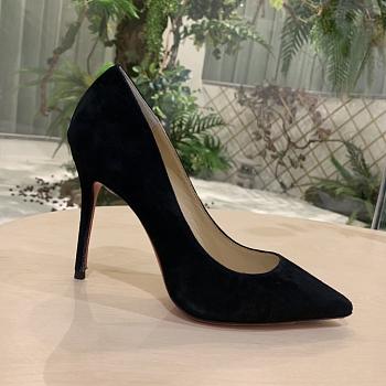 Kitlife Christian Louboutin Suede Fabric Pointed Toe Stilettos 