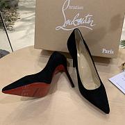 Kitlife Christian Louboutin Suede Fabric Pointed Toe Stilettos  - 4