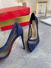Kitlife CHRISTIAN LOUBOUTIN Galaviti suede and mesh pumps 100mm - 3