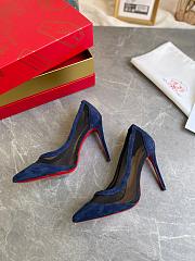 Kitlife CHRISTIAN LOUBOUTIN Galaviti suede and mesh pumps 100mm - 2
