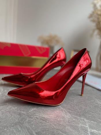 Kitlife Christian Louboutin Kate Pump patent Psychic in vampish Loubi red