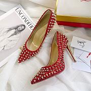 Kitlife Christian Louboutin Kate Pump Pigalle Spikes - Red, Black - 2