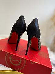  Kitlife Christian Louboutin Kate Black Lace Spiked Pumps - 2