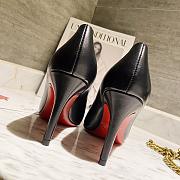 	 Kitlife Christian Louboutin Louboutin 85mm pumps black leather with bows  - 4