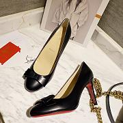 	 Kitlife Christian Louboutin Louboutin 85mm pumps black leather with bows  - 3