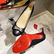 	 Kitlife Christian Louboutin Louboutin 85mm pumps black leather with bows  - 2