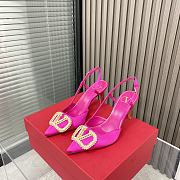 Kitlife Valentino VLOGO SIGNATURE SATIN SLINGBACK PUMPS 80MM - 1