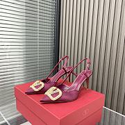 Kitlife Valentino VLOGO SIGNATURE SATIN SLINGBACK PUMPS 80MM - 4