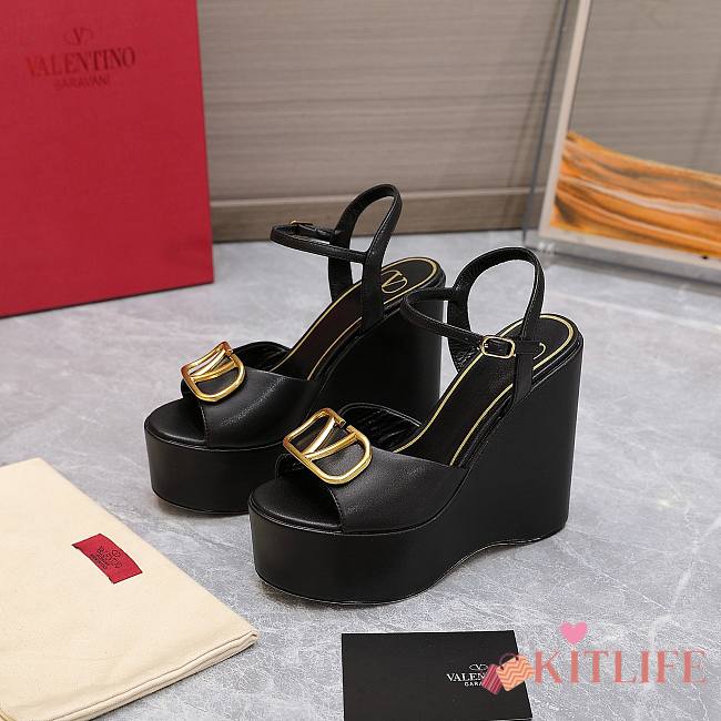 Kitlife VALENTINO GARAVANI VLogo leather platform sandals (5 colors) - 1